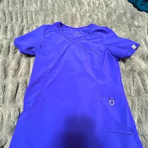XS WOMENS CHEROKEE INFINITY SCRUB TOP PURPLE
